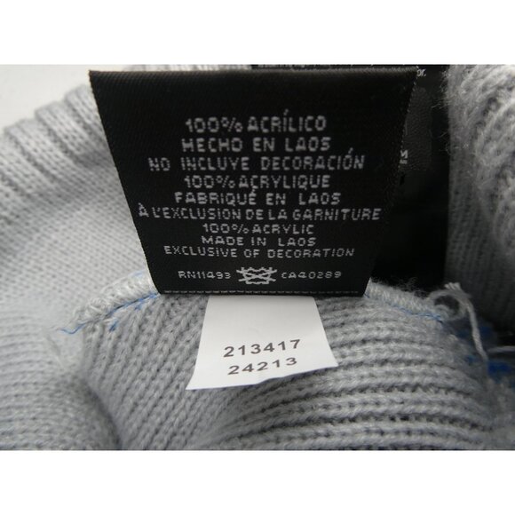 Authentic NFL Detroit Lions Skull Beanie Gray & Honolulu Blue One Size Fits Most - Picture 4 of 6